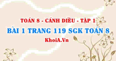 Bài 1 trang 119 SGK Toán 8 tập 1 Cánh Diều